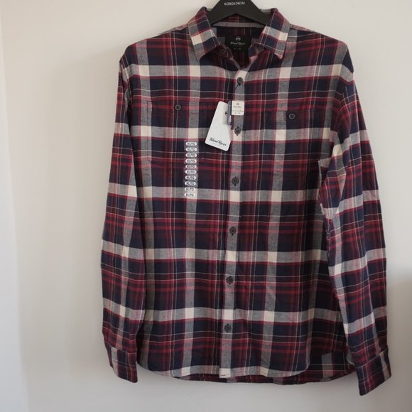NWT Windriver red stretch plaid flannel shirt XL - Picture 1 of 9